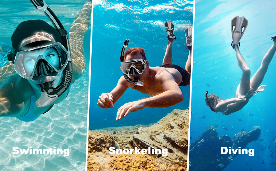 snorkel set using