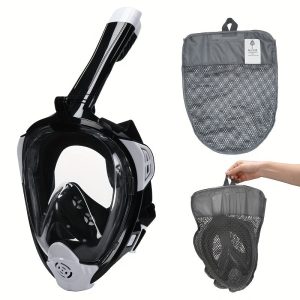1 unisex diving goggles, silicone diving mask with snorkel, ideal for pool parties, free diving, snorkeling, underwater viewing