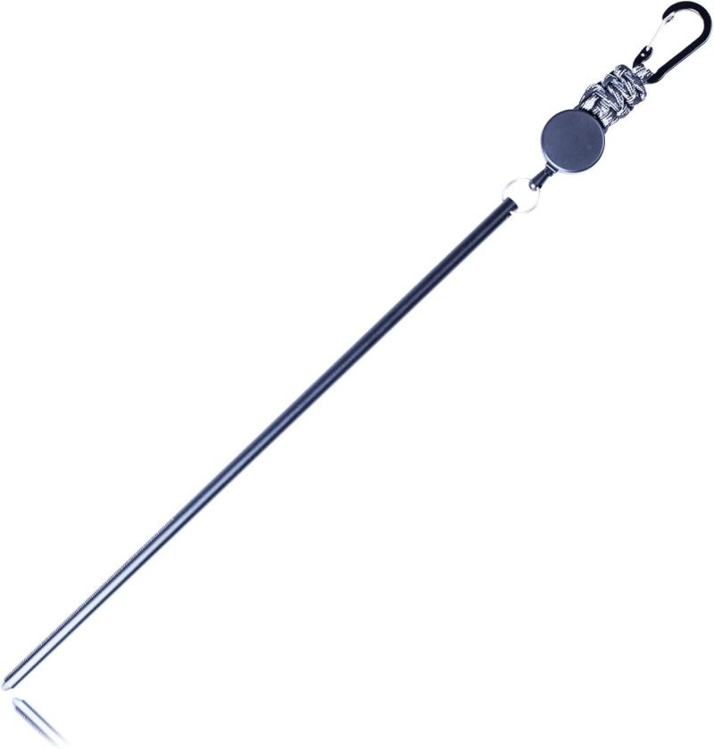 Diving Stick,Scuba Stick Pointer Lobster Tickle Stick Pointer with Retractable Gear Tethers Aluminium Alloy 13inch Tickle Tools Measurem and Underwater Shaker Noise Scuba Gear