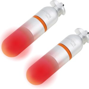 2Pcs Scuba Dive Strobe Signal Light, Mini Tank Light Night Dive Marker Light, Underwater 150M LED Flashing Safety Light Beacon Diving Light with AAA Battery (Blue)