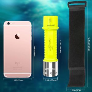 Diving Flashlight with Rechargeable Power Scuba Dive Light IPX8 Waterproof Underwater Flashlight Snorkeling Diving LED High Lumens Torch, 3 Modes with Charger for Underwater Sports(2Pack)