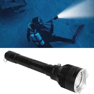 Scuba Diving Flashlight Powerful 8000LM LED Torch, IPX8 Waterproof, 3 Lighting Modes, Essential Gear for Underwater Explorers, Reliable Dive Companion