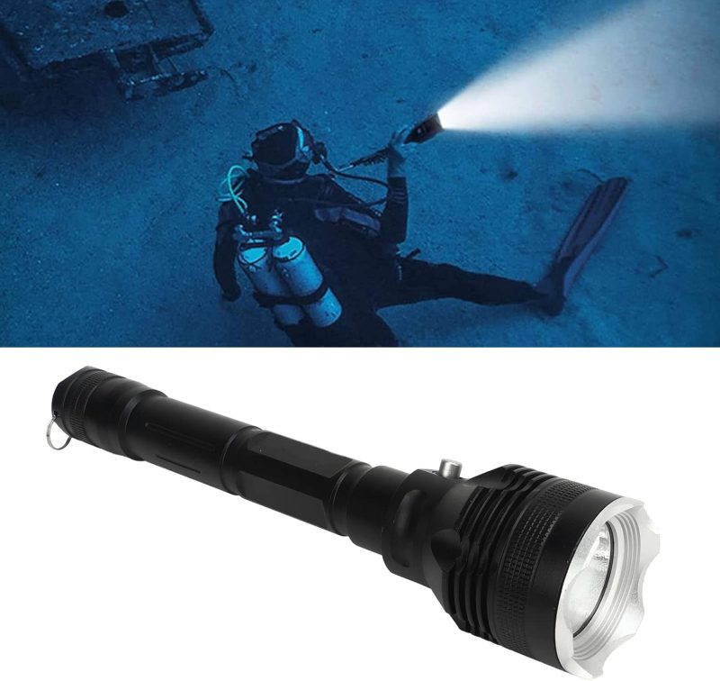 Scuba Diving Flashlight Powerful 8000LM LED Torch, IPX8 Waterproof, 3 Lighting Modes, Essential Gear for Underwater Explorers, Reliable Dive Companion