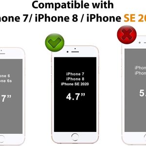 CellEver Waterproof Case for iPhone SE 2020 / iPhone 8 / iPhone 7, 4.7-Inch, Clear Waterproof IP68 Certified Shockproof Sandproof Snowproof Full Body Sealed Protective Transparent Cover KZ (Red)