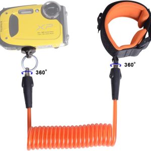 Steel-cored Waterproof Action Camera Anti-Loose Dive Wrist Strap, Diving Surfing Snorkeling Drifting Safety Wire Rope Tether for GoPro Sony Olympus DJI Sports Motion Camcorder Underwater Photography