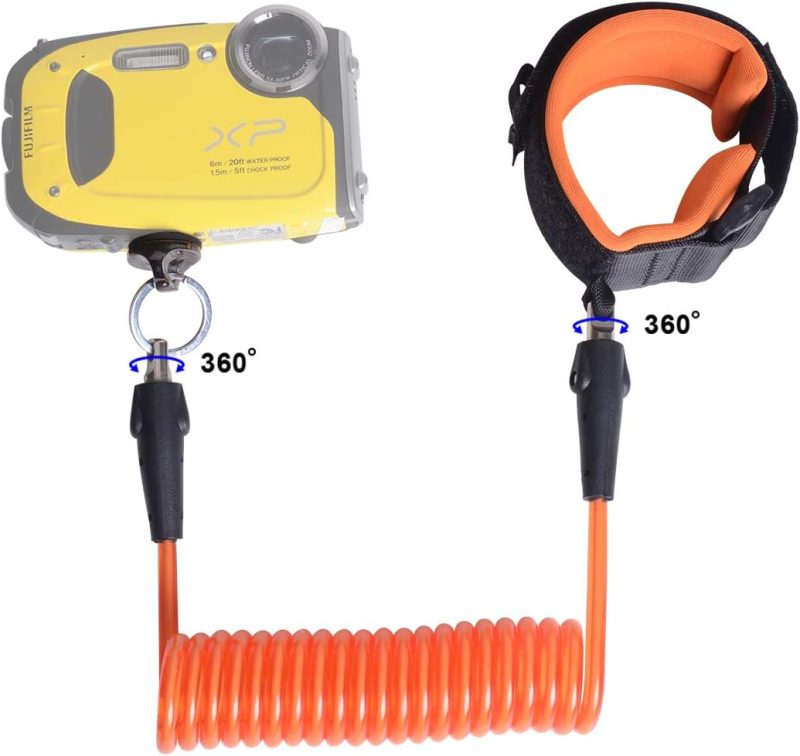 Steel-cored Waterproof Action Camera Anti-Loose Dive Wrist Strap, Diving Surfing Snorkeling Drifting Safety Wire Rope Tether for GoPro Sony Olympus DJI Sports Motion Camcorder Underwater Photography