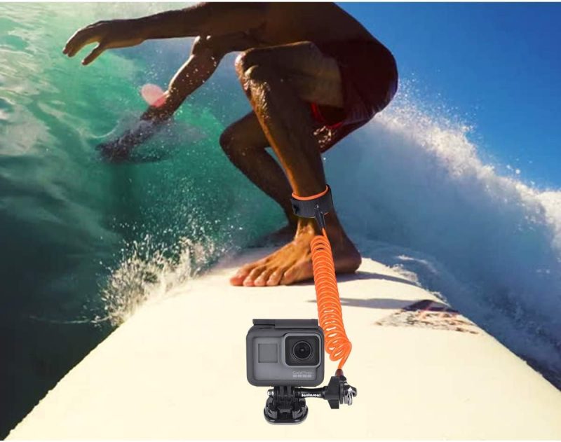 Steel-cored Waterproof Action Camera Anti-Loose Dive Wrist Strap, Diving Surfing Snorkeling Drifting Safety Wire Rope Tether for GoPro Sony Olympus DJI Sports Motion Camcorder Underwater Photography