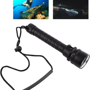Cocoarm Dive Light, 2000 LM Underwater Flashlight Diving Torch with Hand Strap for Specially Designed for Diving