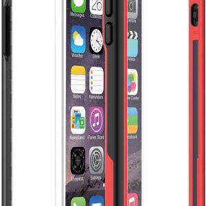 CellEver Waterproof Case for iPhone SE 2020 / iPhone 8 / iPhone 7, 4.7-Inch, Clear Waterproof IP68 Certified Shockproof Sandproof Snowproof Full Body Sealed Protective Transparent Cover KZ (Red)