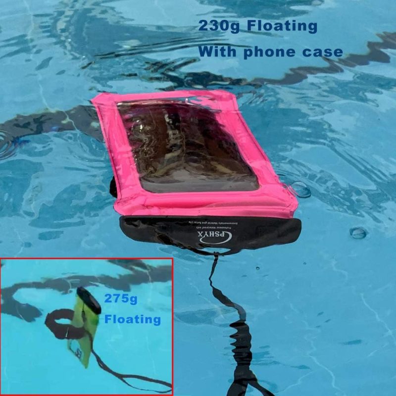 Universal 100 Feet Waterproof Phone Pouch Floating Case with Arm Band for iPhone 13 12 11 Pro Max XS XR X 8 7 6S Plus Samsung Google LG Phone up to 7 Inch (Pack of 2) (Blue+Green)
