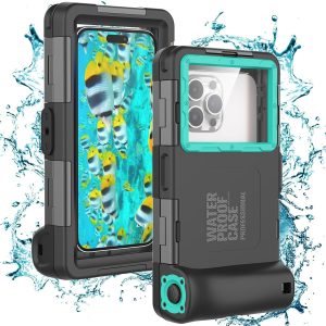 Waterproof Phone Case/Pouch,[15m/50ft] Photo&Video Self-Check Underwater Pouch Dry Bag Beach Travel Essentials Snorkeling Case for iPhone 15 14 13 11 12/Samsung S24/LG,Google/Xiaomi/Nokia/Motorola
