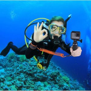 Steel-cored Waterproof Action Camera Anti-Loose Dive Wrist Strap, Diving Surfing Snorkeling Drifting Safety Wire Rope Tether for GoPro Sony Olympus DJI Sports Motion Camcorder Underwater Photography