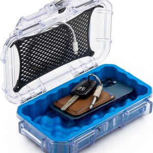 Evergreen 56 Waterproof Dry Box Protective Case - Travel Safe/Mil Spec/USA Made - for Tackle Organization of Cameras, Phones, Camping, Fishing, Hiking, EDC, Water Sports, Knives (Clear)
