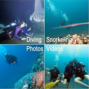 Professional [15m/50ft] Snorkeling Underwater Phone case Swimming Diving Case Photo Video Waterproof Protective Housing for Galaxy and iPhone Series Smartphones with Lanyard Teal