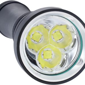 5000lm Diving Flashlight, Super Bright Underwater Diving Flashlight with 3 Modes, IP8 Waterproof Night Dive Torch 100 Meters Submersible Light