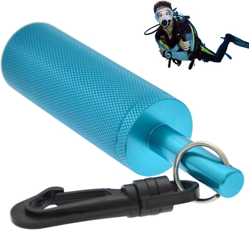Dive Rattle Stick Aluminium Alloy Diving Shaker Non slip Diving Gear with Inner Ball Fast Release Portable Corrosion Resistant Scuba Diving Accessories