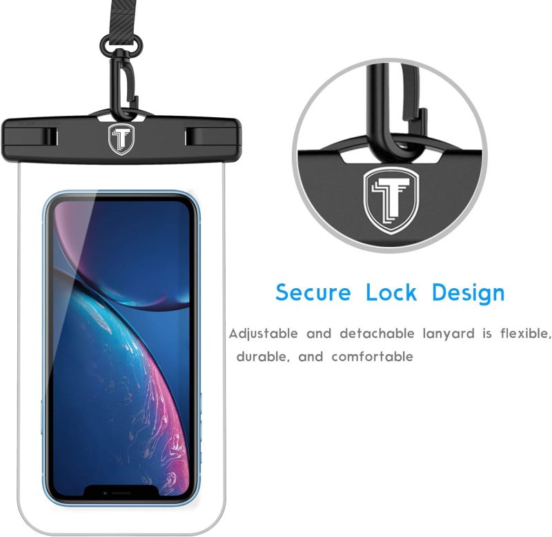 Tekcoo Waterproof Phone Case 2-Pack IPX8 Clear Pouch Dry Bag for Samsung Galaxy S24 Ultra Plus Note 20 S23 S22 S21 FE A14 A03S A15 A23 iPhone 15 14 13 12 Pro Max XR SE Moto G Stylus Power Edge 5G UW