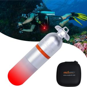 ORCATORCH SD01PRO Upgrade Bright Dive Signal Light, Submersible Beacon Mini Tank Marker Light with Constant and Flashing Modes, for Scuba Diving and Night Time Visibility (Green)