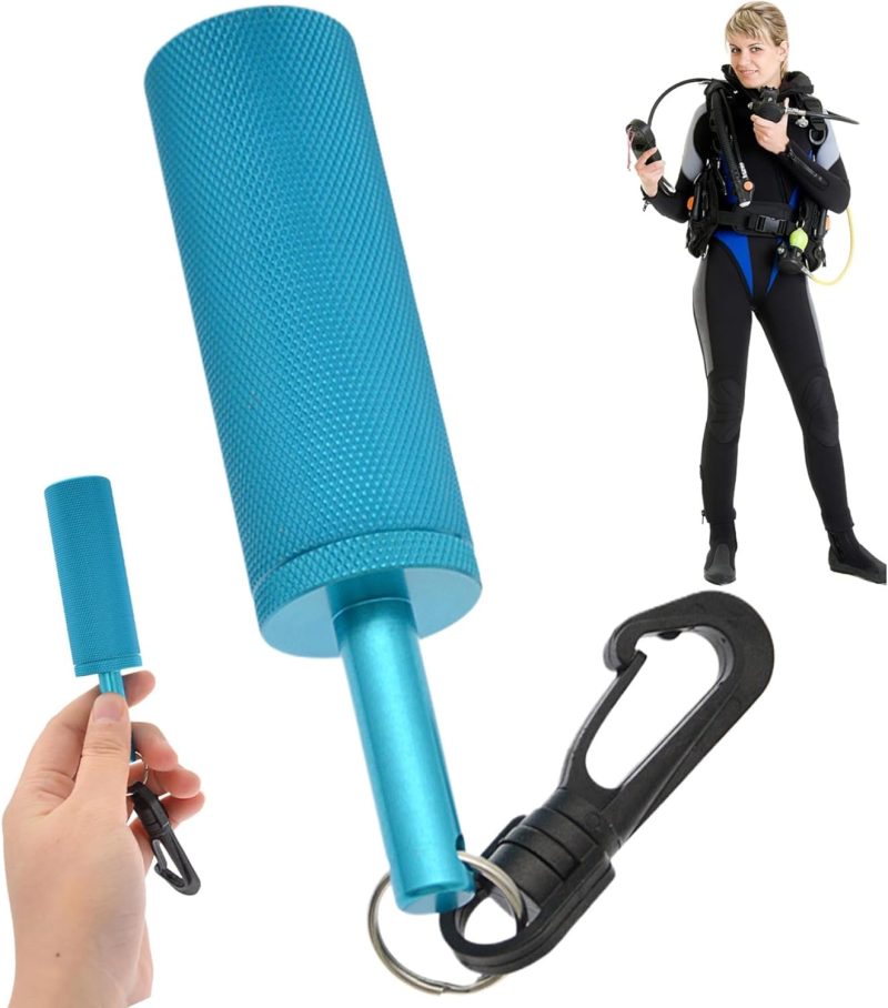 Dive Rattle Stick Aluminium Alloy Diving Shaker Non slip Diving Gear with Inner Ball Fast Release Portable Corrosion Resistant Scuba Diving Accessories