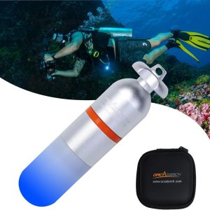ORCATORCH SD01PRO Upgrade Bright Dive Signal Light, Submersible Beacon Mini Tank Marker Light with Constant and Flashing Modes, for Scuba Diving and Night Time Visibility (Green)