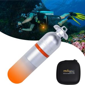 ORCATORCH SD01PRO Upgrade Bright Dive Signal Light, Submersible Beacon Mini Tank Marker Light with Constant and Flashing Modes, for Scuba Diving and Night Time Visibility (Green)