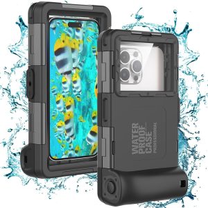 Waterproof Phone Case/Pouch,[15m/50ft] Photo&Video Self-Check Underwater Pouch Dry Bag Beach Travel Essentials Snorkeling Case for iPhone 15 14 13 11 12/Samsung S24/LG,Google/Xiaomi/Nokia/Motorola