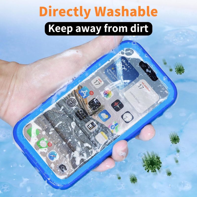 Cozycase Waterproof iPhone SE3/SE2/7/8 Case - Shockproof Full Body Protection with Built-in Screen Protector (Blue)
