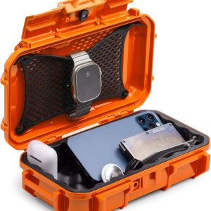 Evergreen 56 Waterproof Dry Box Protective Case - Travel Safe/Mil Spec/USA Made - for Tackle Organization of Cameras, Phones, Camping, Fishing, Hiking, EDC, Water Sports, Knives (Clear)