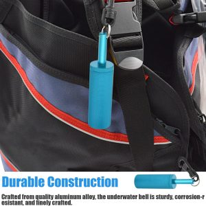 Dive Rattle Stick Aluminium Alloy Diving Shaker Non slip Diving Gear with Inner Ball Fast Release Portable Corrosion Resistant Scuba Diving Accessories