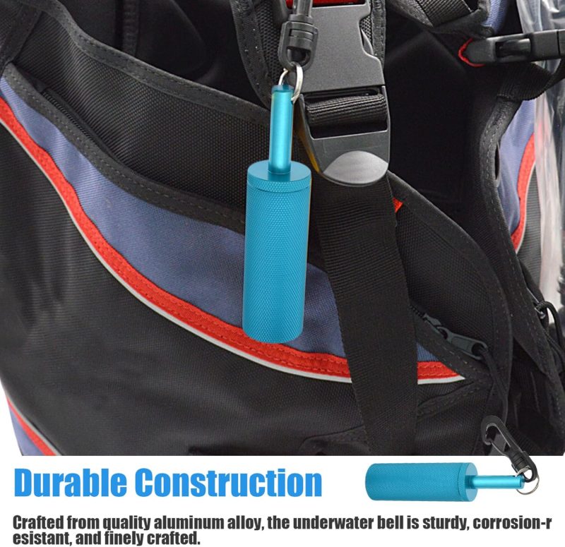 Dive Rattle Stick Aluminium Alloy Diving Shaker Non slip Diving Gear with Inner Ball Fast Release Portable Corrosion Resistant Scuba Diving Accessories