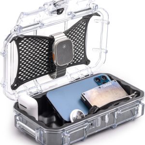 Evergreen 56 Waterproof Dry Box Protective Case - Travel Safe/Mil Spec/USA Made - for Tackle Organization of Cameras, Phones, Camping, Fishing, Hiking, EDC, Water Sports, Knives (Clear)