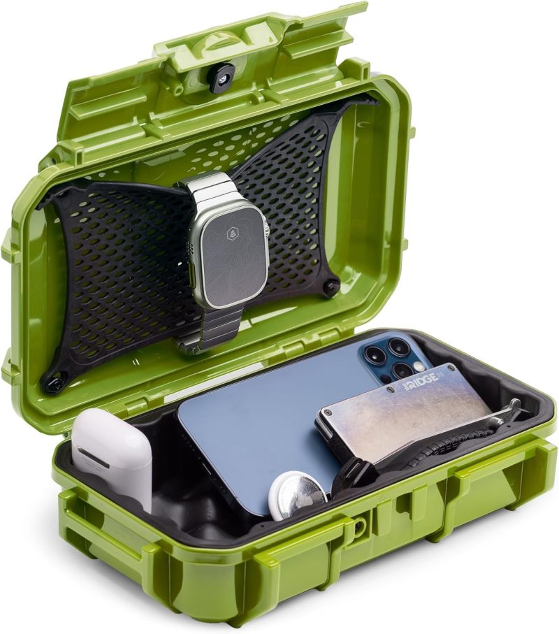 Evergreen 56 Waterproof Dry Box Protective Case - Travel Safe/Mil Spec/USA Made - for Tackle Organization of Cameras, Phones, Camping, Fishing, Hiking, EDC, Water Sports, Knives (Clear)