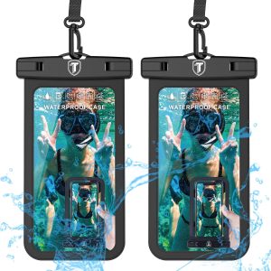 Tekcoo Waterproof Phone Case 2-Pack IPX8 Clear Pouch Dry Bag for Samsung Galaxy S24 Ultra Plus Note 20 S23 S22 S21 FE A14 A03S A15 A23 iPhone 15 14 13 12 Pro Max XR SE Moto G Stylus Power Edge 5G UW