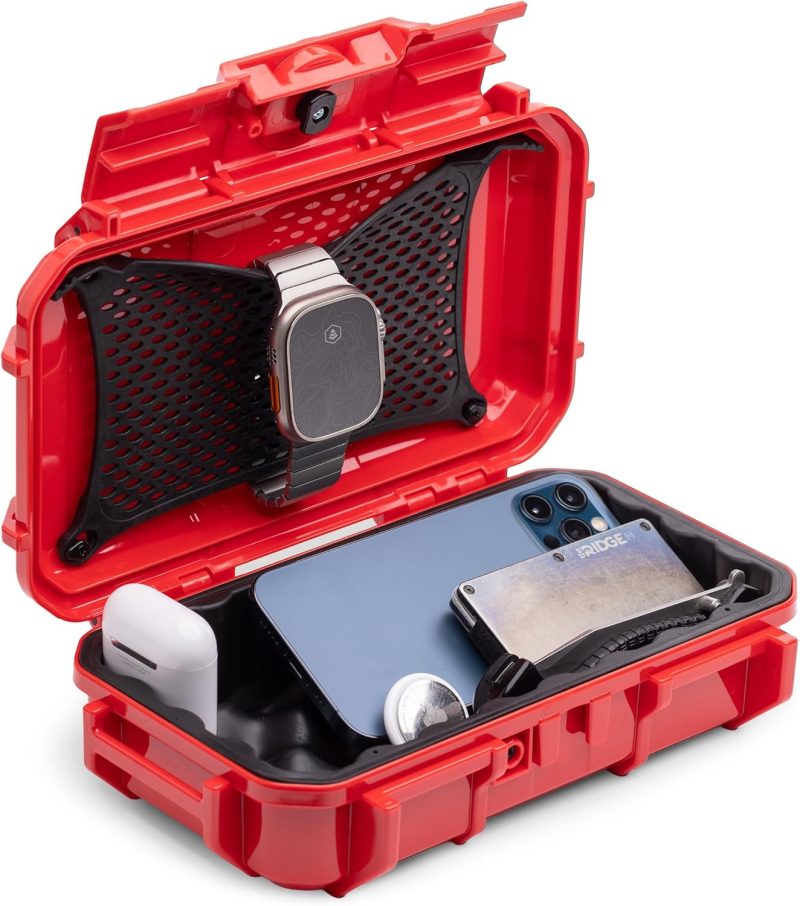 Evergreen 56 Waterproof Dry Box Protective Case - Travel Safe/Mil Spec/USA Made - for Tackle Organization of Cameras, Phones, Camping, Fishing, Hiking, EDC, Water Sports, Knives (Clear)