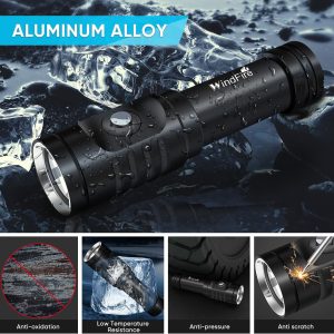 WINDFIRE Dive Lights Scuba Diving Flashlight, 5000LM Scuba Dive Light Rechargeable, IPX8 Waterproof Flashlight Underwater Lights, 3 Modes Diving Torch with Power Indicator for Night Diving