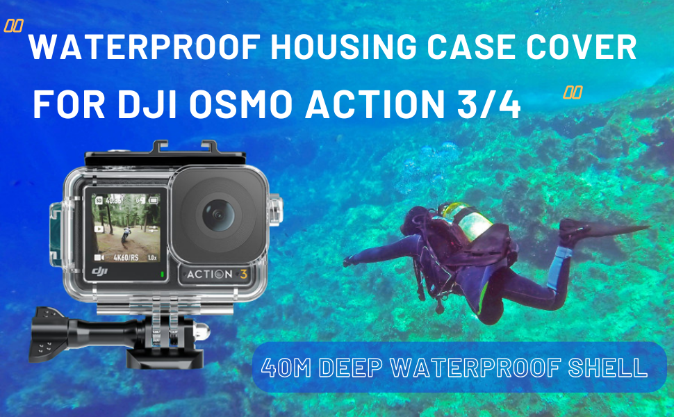 Waterproof Housing Case Cover for DJI OSMO Action 3/4
