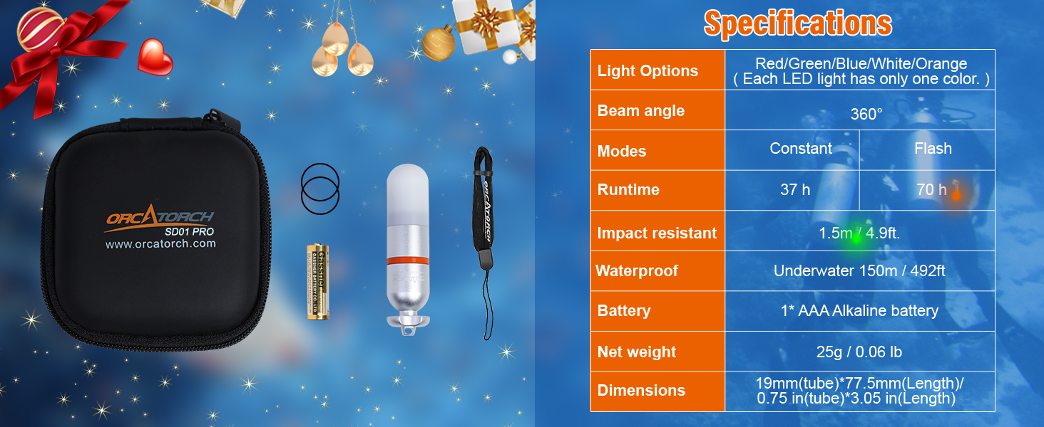 ORCATORCH SD01 PRO Dive Beacon