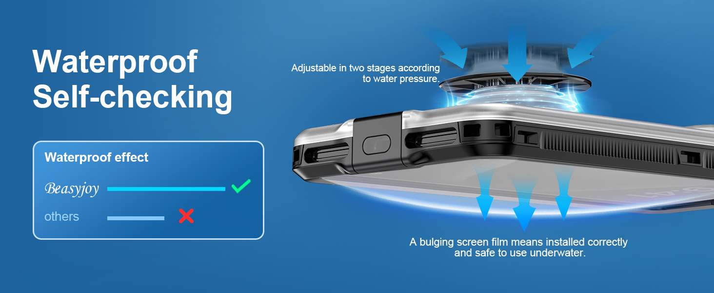self check waterproof phone case
