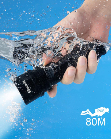 Scuba Diving Flashlight Dive Torch 2000 Lumen Waterproof